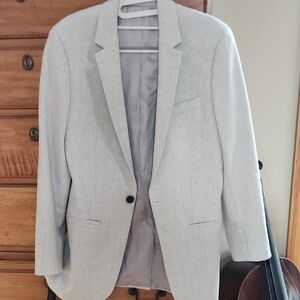 Men's Topman Gray Blazer